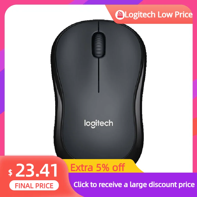 Logitech M220 Беспроводная беззвучная мышь для ноутбука, компьютера, офиса, девушки, бесшумная мышь