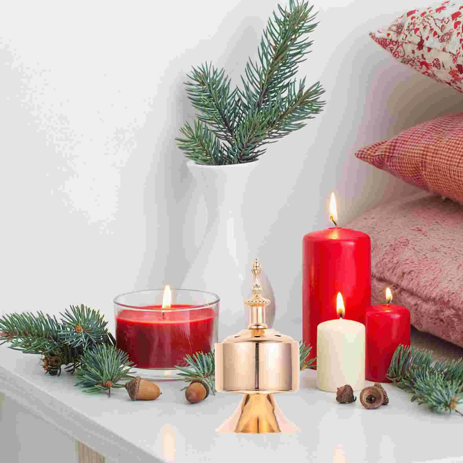 

Burner Holder Bakhoor Frankincense Waterfall Insence Censer Charcoal Arabian Cones Metal Stickflowing Water Insense Ash Bowl