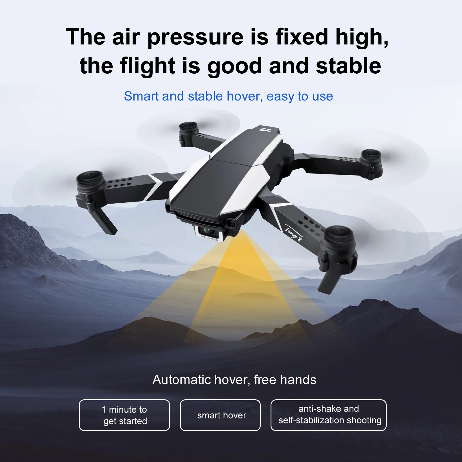 S62 High-Definition Aerial Photography Drone Long-Endurance Quadcopter 4K Dual-Camera Children's Remote Control Aircraft Drone enlarge