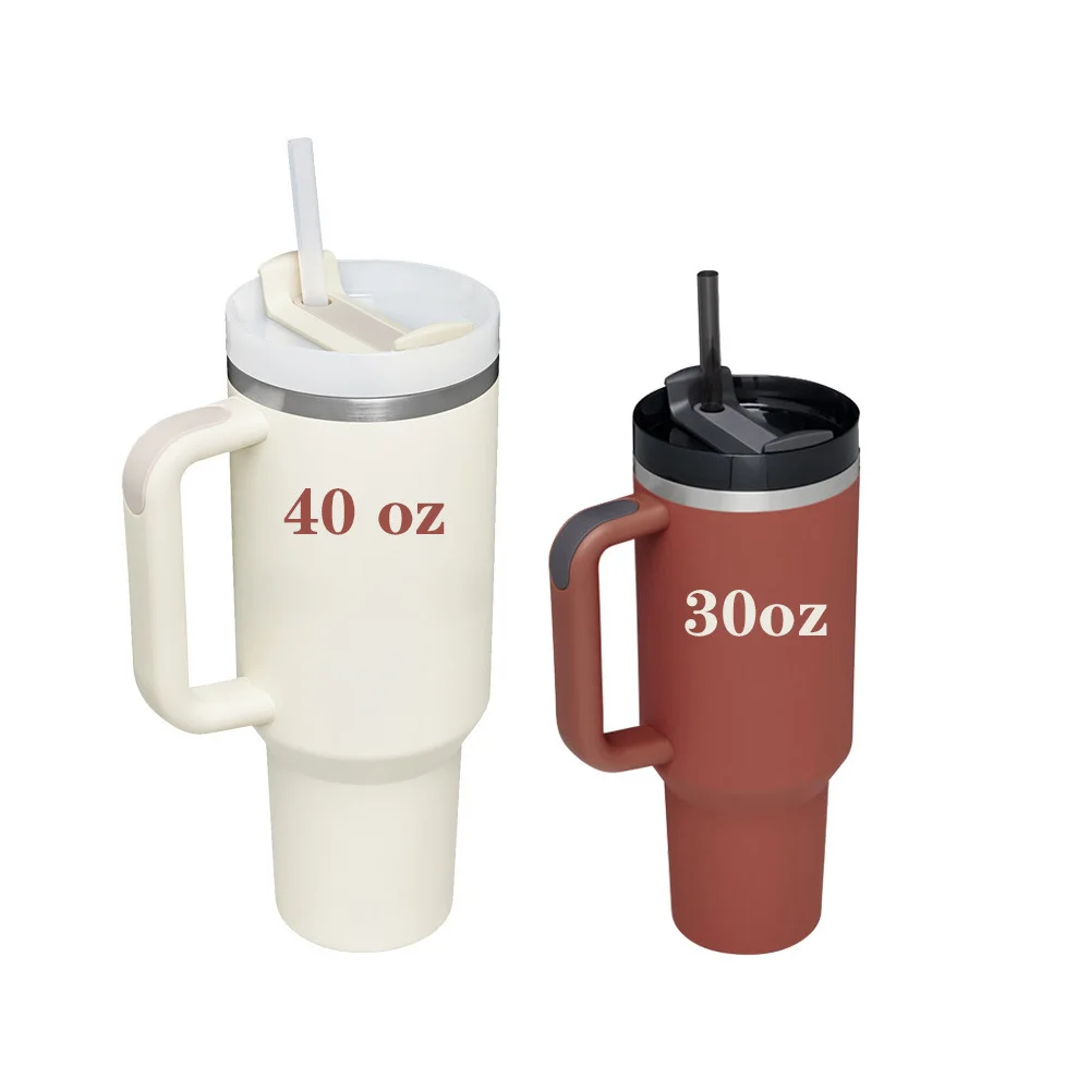 

30 Oz tumbler with Lid and Straw Stainless Steel Thermos Handle Water Glass Beer Mug Car Travel Kettle Outdoor Water Bottle