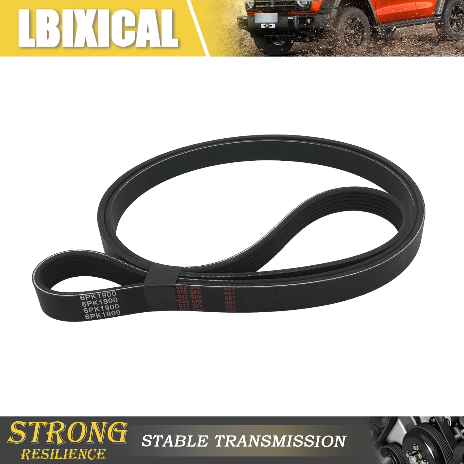 

LBIXICAL 6PK1900 V-ребристый ремешок EPDM под змеиную кожу подходит для 87-93 Chevy, GMC 2.5L и 15-17 Kia All & 03-06 Pontiac Vibe 1.8L ++