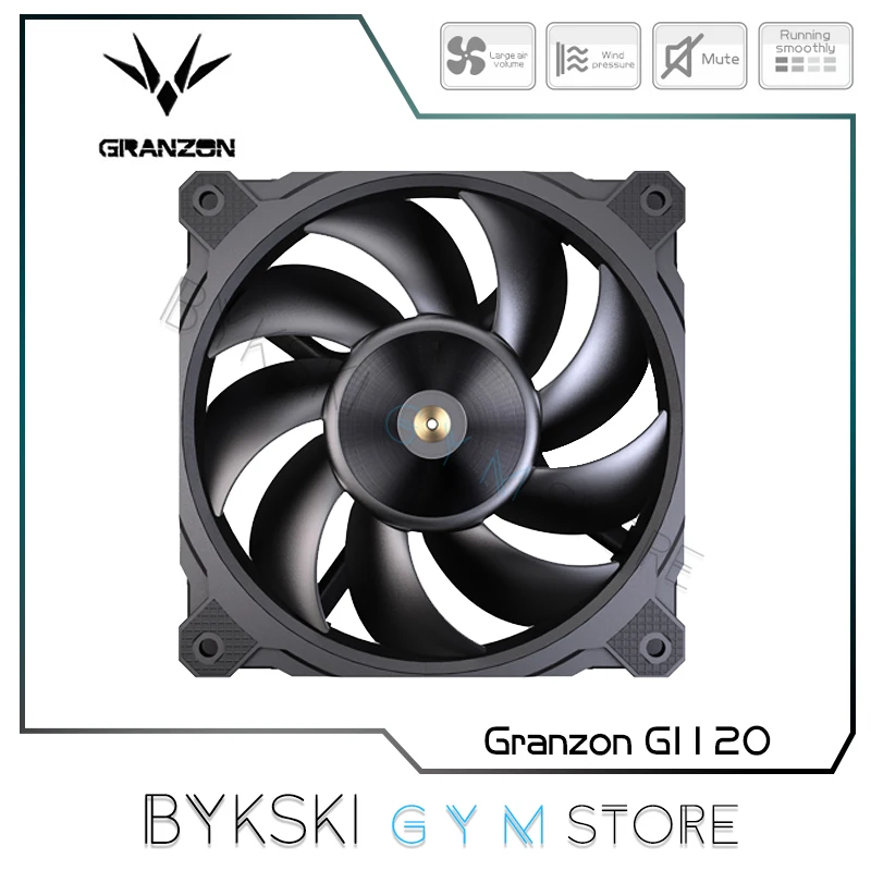 Вентилятор для игр Granzon GI120 12 см, 3000 об/мин, высокопроизводительный, большой объем воздуха, подшипник PWM FDB