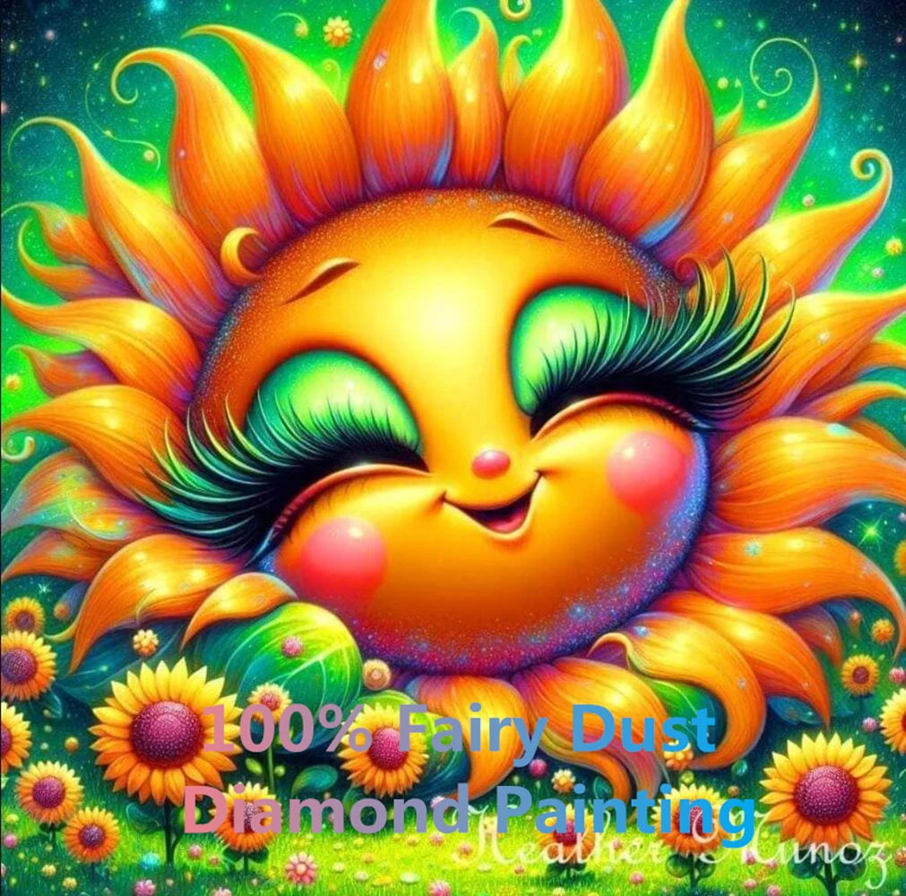 Подсолнух ярмарка полный квадратный Фея пыль камни Carystal алмазная живопись с