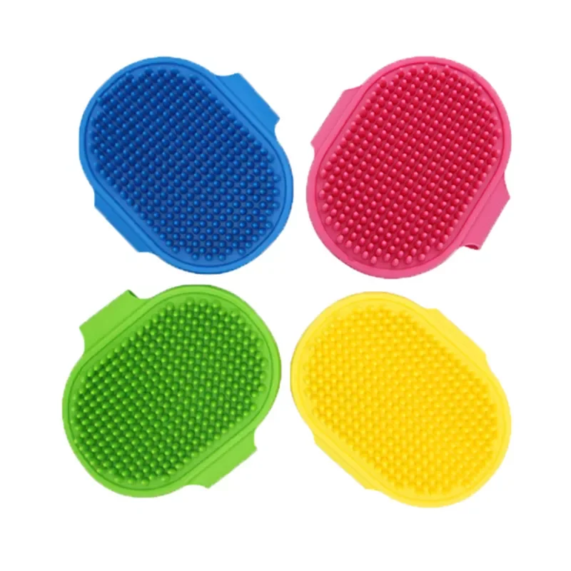 

2022JMT Soft Rubber Dog Brush Comb Cat Bath Brush Rubber Glove Hair Fur Grooming Massage Brush for Dog Cats 12.3*9.7cm