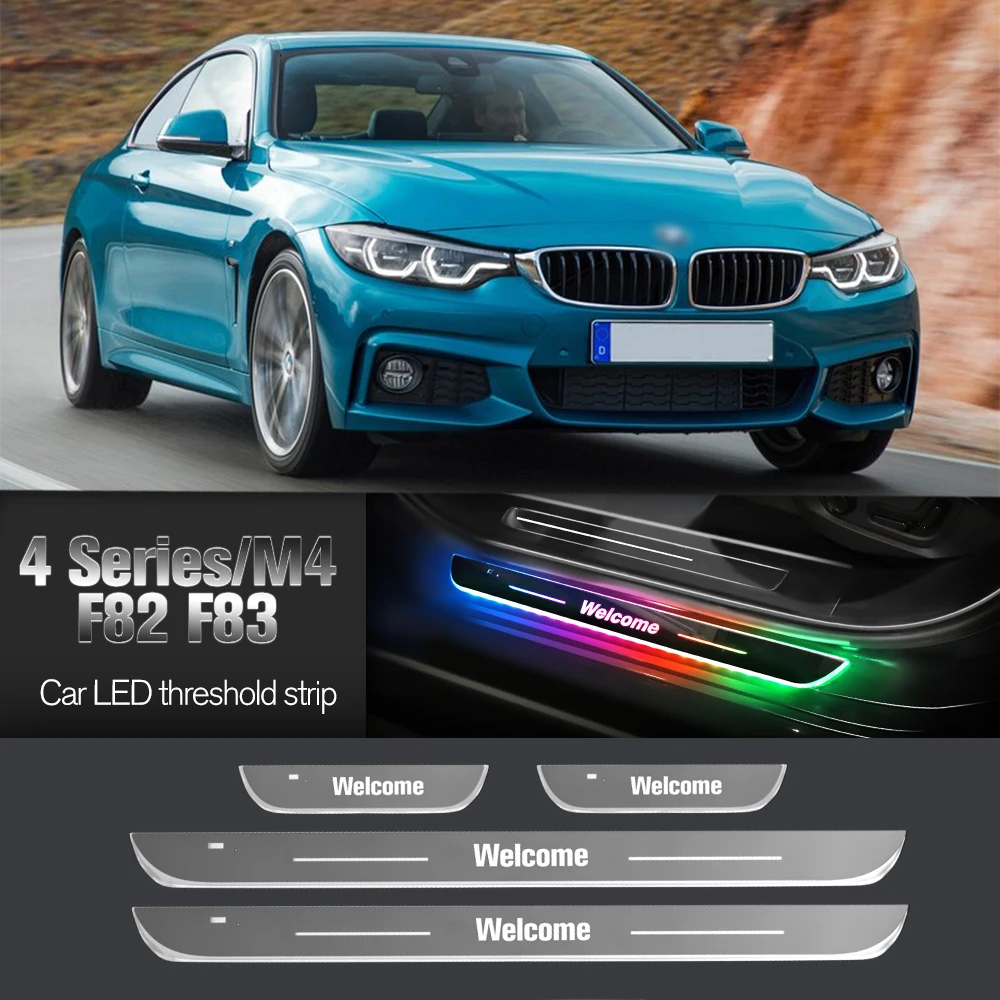 Автомобильный порог для BMW 4 серии M4 F82 F83 2013-2018 2014 2015 индивидуальный логотип