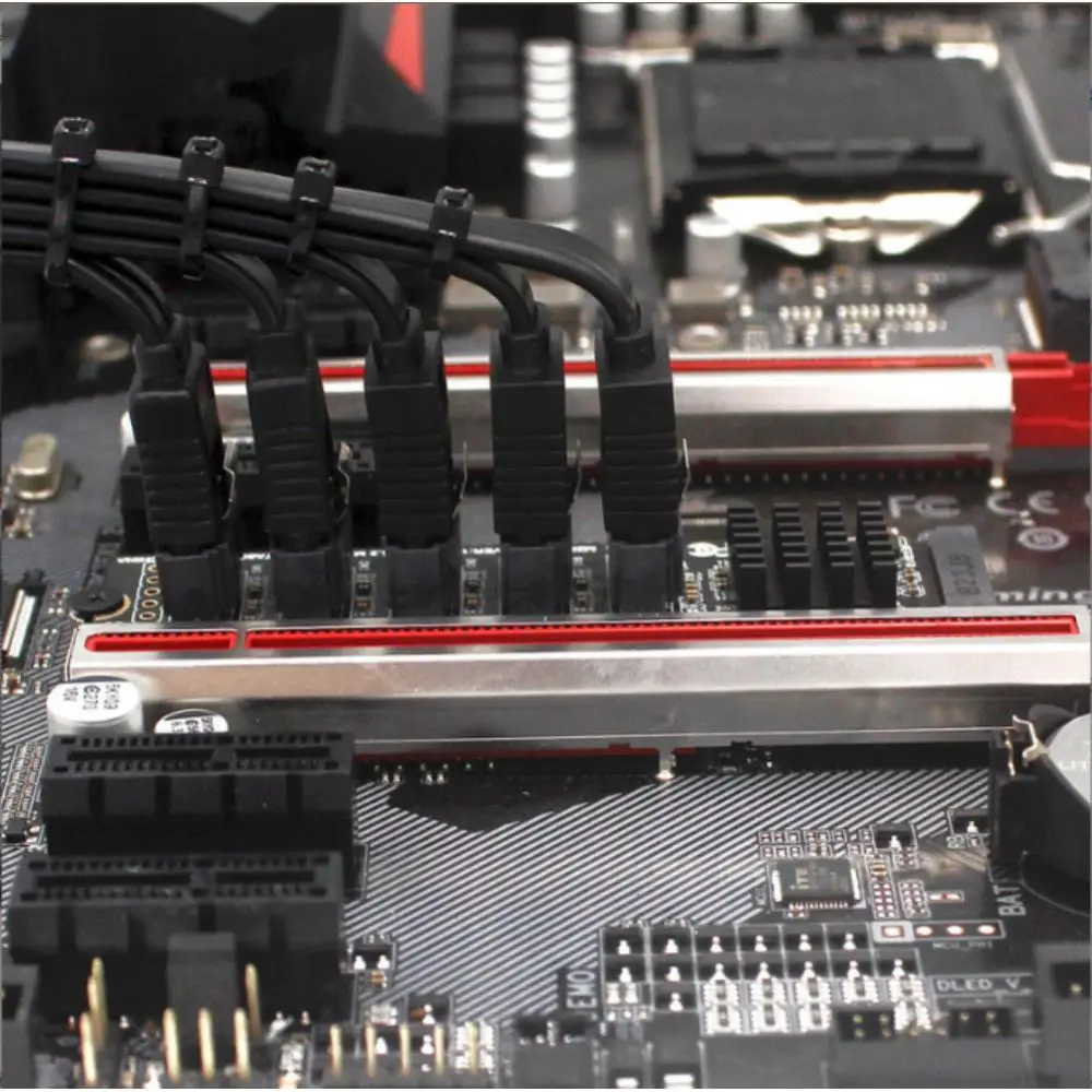 

PCI-E к SATA 6G 5-портовый адаптер расширения жесткого диска PH56 M.2 компьютерное расширение JMB585 для/Windows поддерживает функцию PM