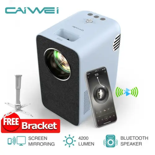 

Native 1080P Smart WIFI Projector Home Theater Movie HDMI USB Blue-tooth Speaker