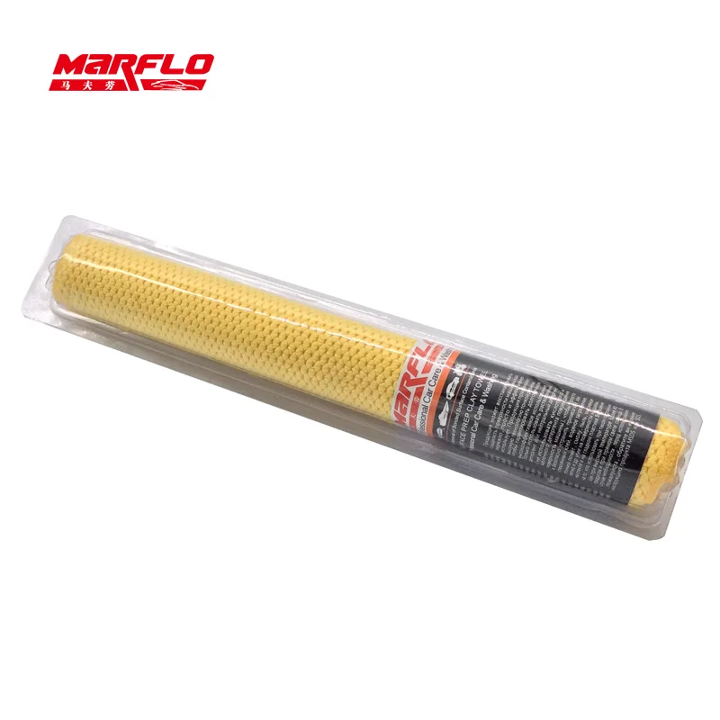 

Marflo Волшебная глина для мытья автомобиля, полотенце, ткань из микрофибры, желтая, Королевский класс, автоматический уход за деталями, инстру...