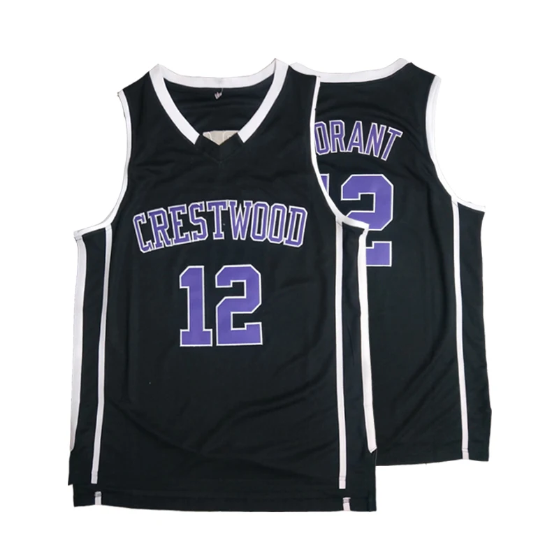 

BG Basketball jerseys CRESTWOOD 12 MORANT jersey High quality sewing embroidery Outdoor sports White Black New 2023