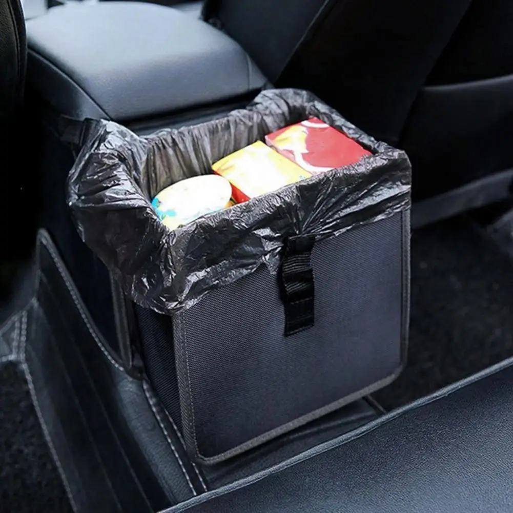 

Car Trash Can Collapsible Leak-Proof Suspension Oxford Cloth Storage Bag Portable Car Garbage Waste Basket Bin Auto Supplies