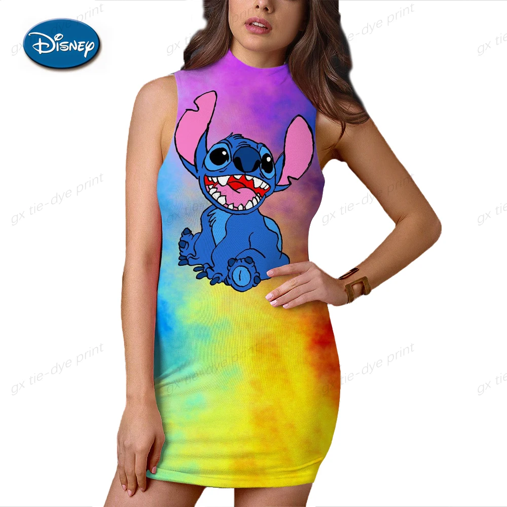 

Женское платье без рукавов в стиле Диснея, повседневное стильное эластичное платье, облегающее платье, лето 2023