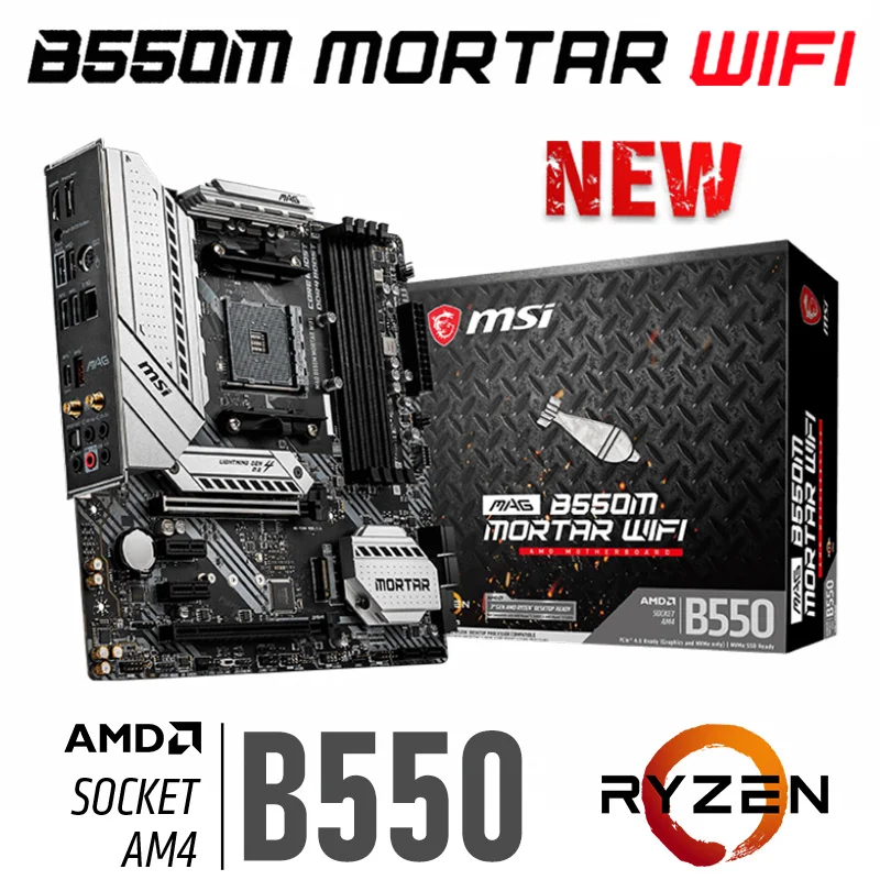 

Материнская плата MSI MAG B550M, 128 ГБ, с поддержкой Ryzen CPU R5 R7 R9 AM4