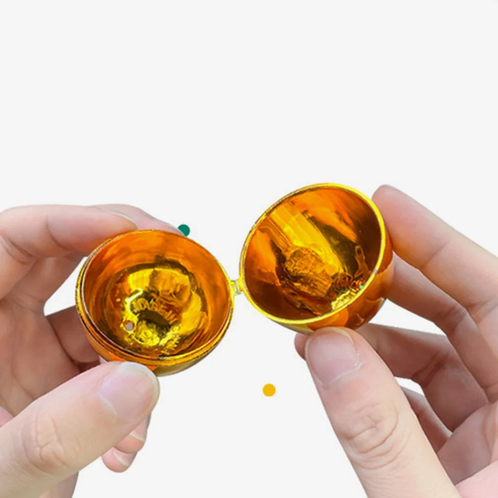 Золотые пасхальные золотые яйца пустые Металлические Пластиковые незаполненные