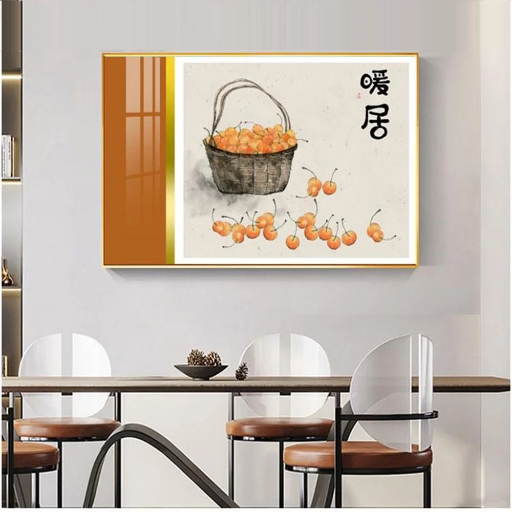 

New crystal porcelain painting custom simple light luxury high-end decorative painting high-definition micro-spray paintinggift