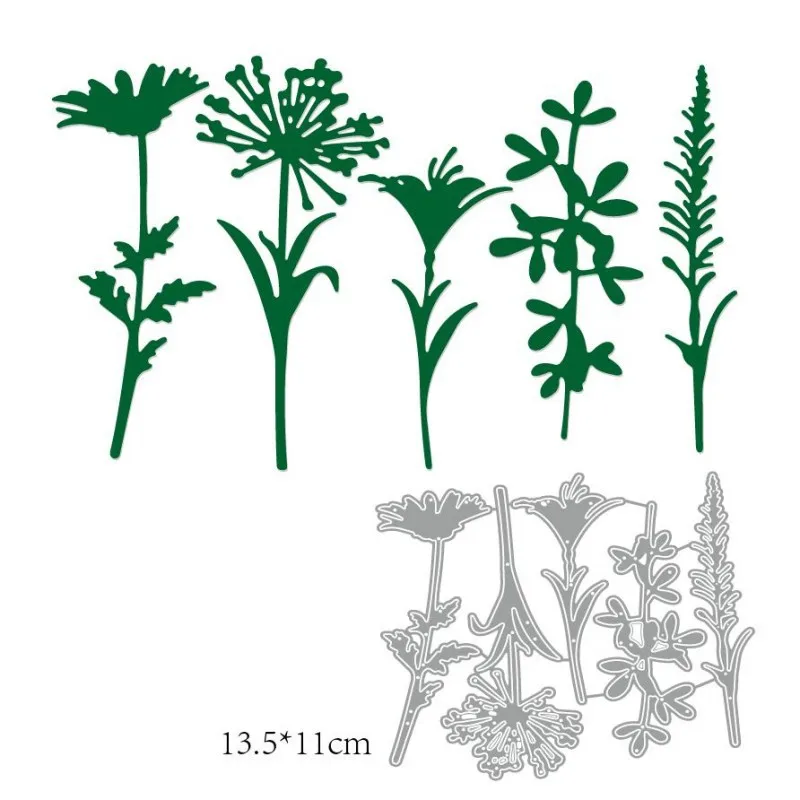 

Вырубные штампы для 2023 открыток, изготовление растений, цветов, штамповка, искусственная карта, вырубка, металлические штампы Sizzix Многослой...