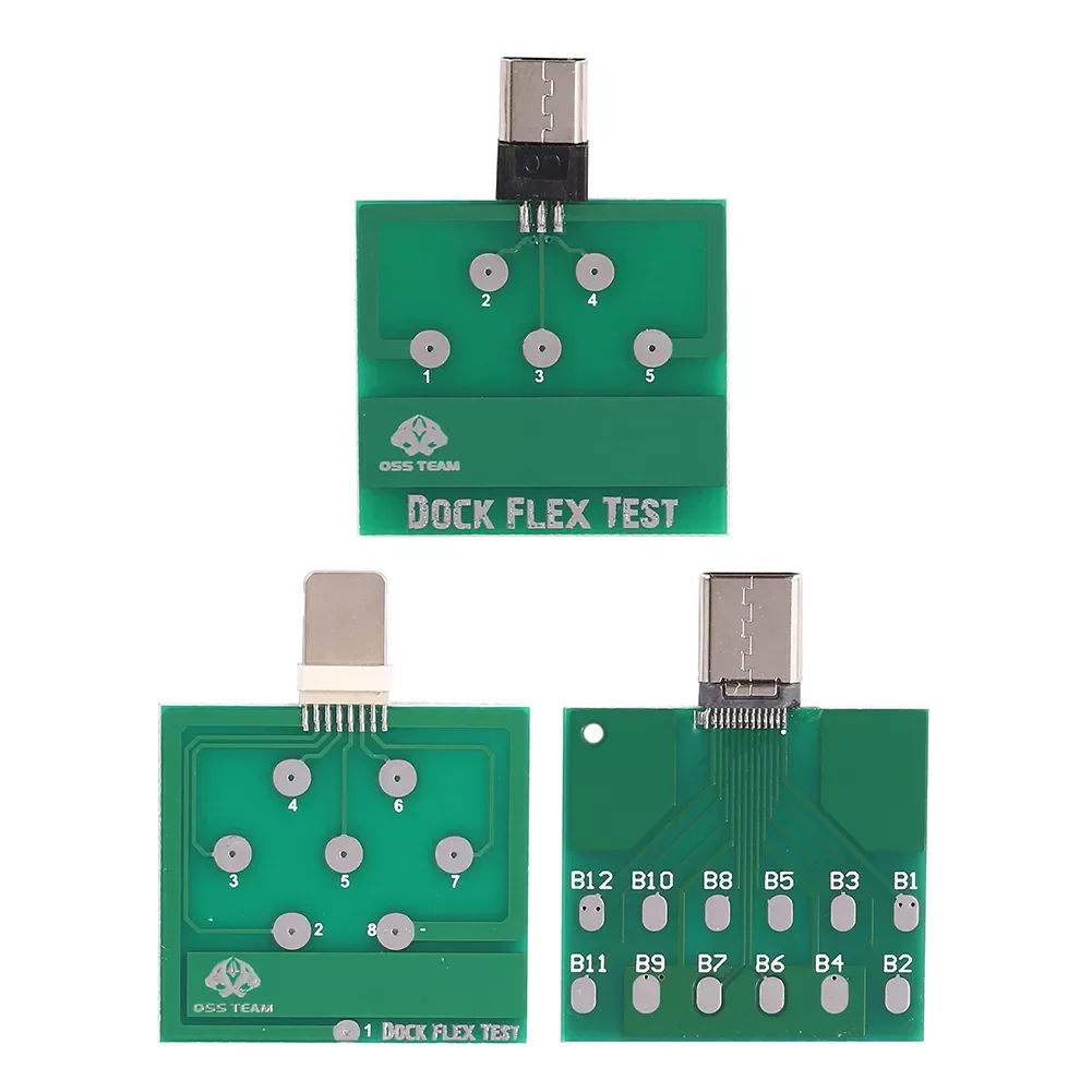 

2023New Micro USB Dock Flex Test Board for iPhone 11 xs x 6 7 8 Android Phone U2 Micro USB 8 Pin Type-C Battery Power Charging D