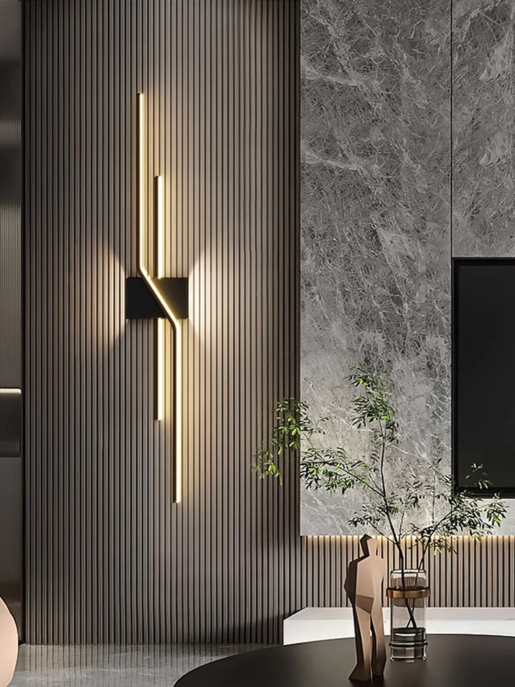 Минималистичная настенная лампа в полоску линейный светильник для гостиной с