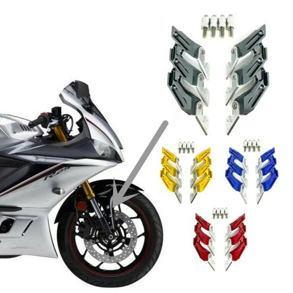 

CNC Front Fork Fender Side Mudguard Sliders For YAMAHA YZF R3 R25 2019-2021
