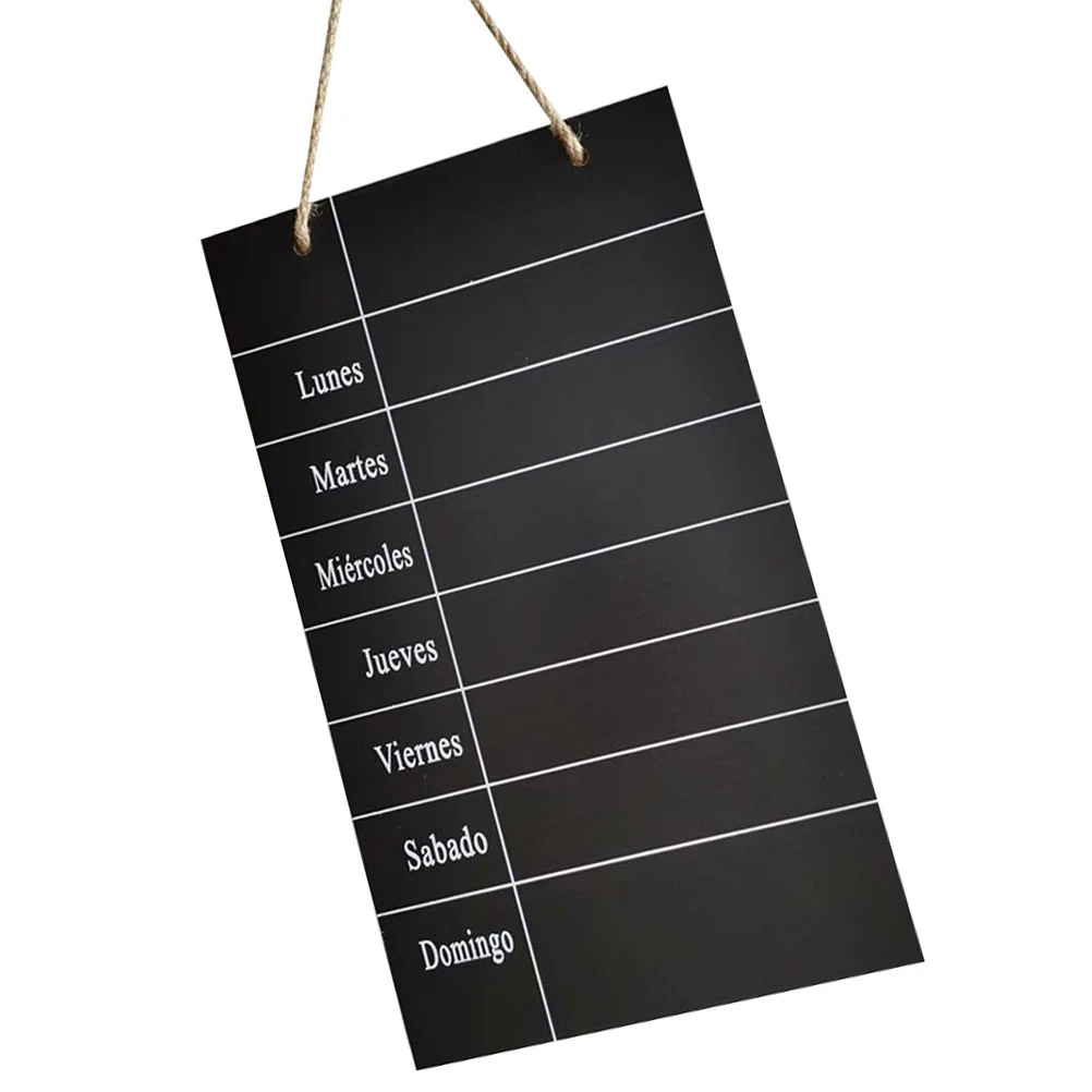 

Chalk Board Sign Message Writing Blackboard Hanging Rope Calendar DIY Wood Boxwood