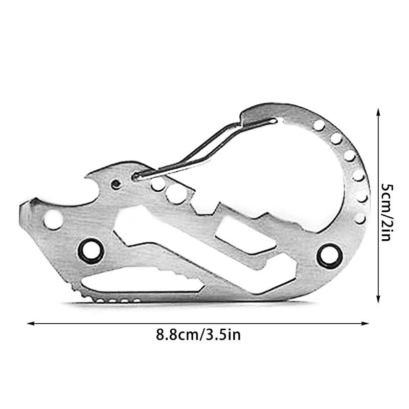 

Карабин из нержавеющей стали, зажим для ключей, брелок, отвертка с отверткой, гаечный ключ, инструмент для кемпинга и альпинизма
