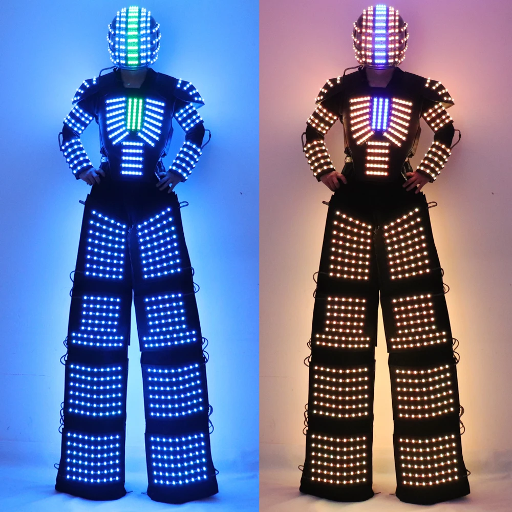 Traje светодиодный светящийся костюм робота Kryoman Light Дэвид Гуетта светодиодные