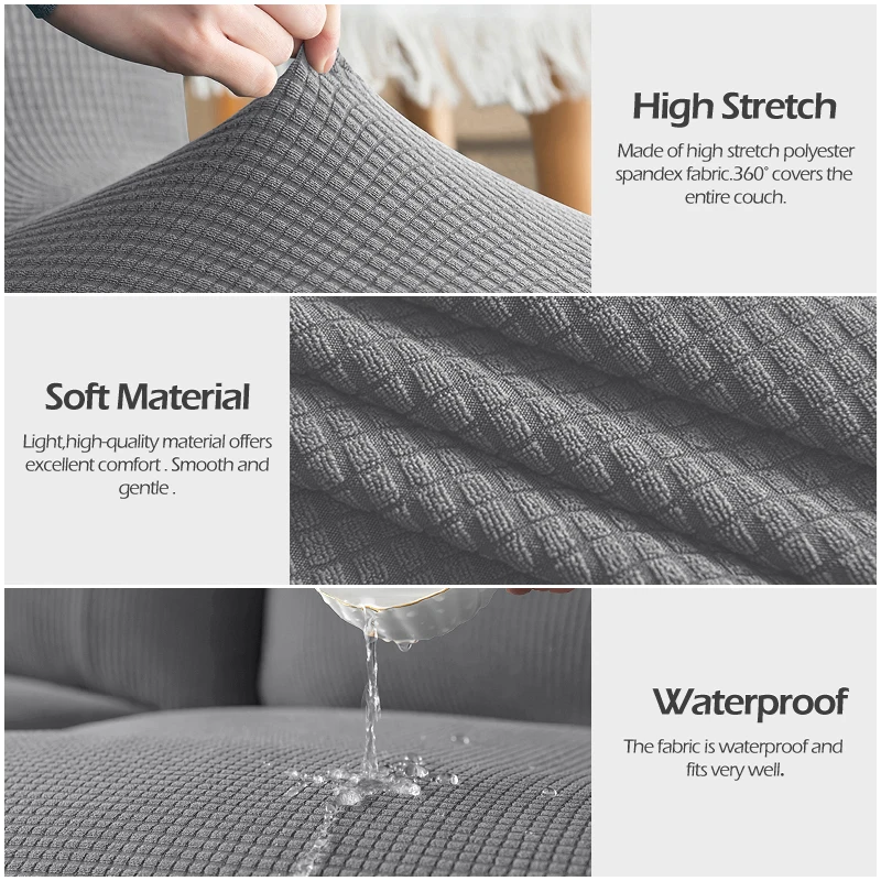 Водонепроницаемые чехлы для дивана и кровати эластичные жаккардовые Чехлы без