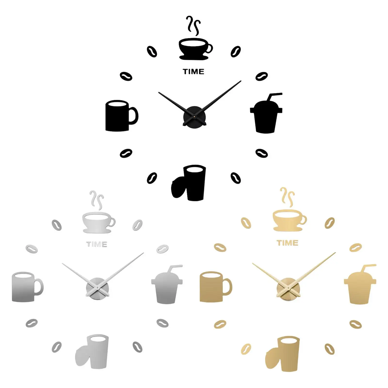 Modern DIY Wall Clock Stickers Decorative Minimalist Framele