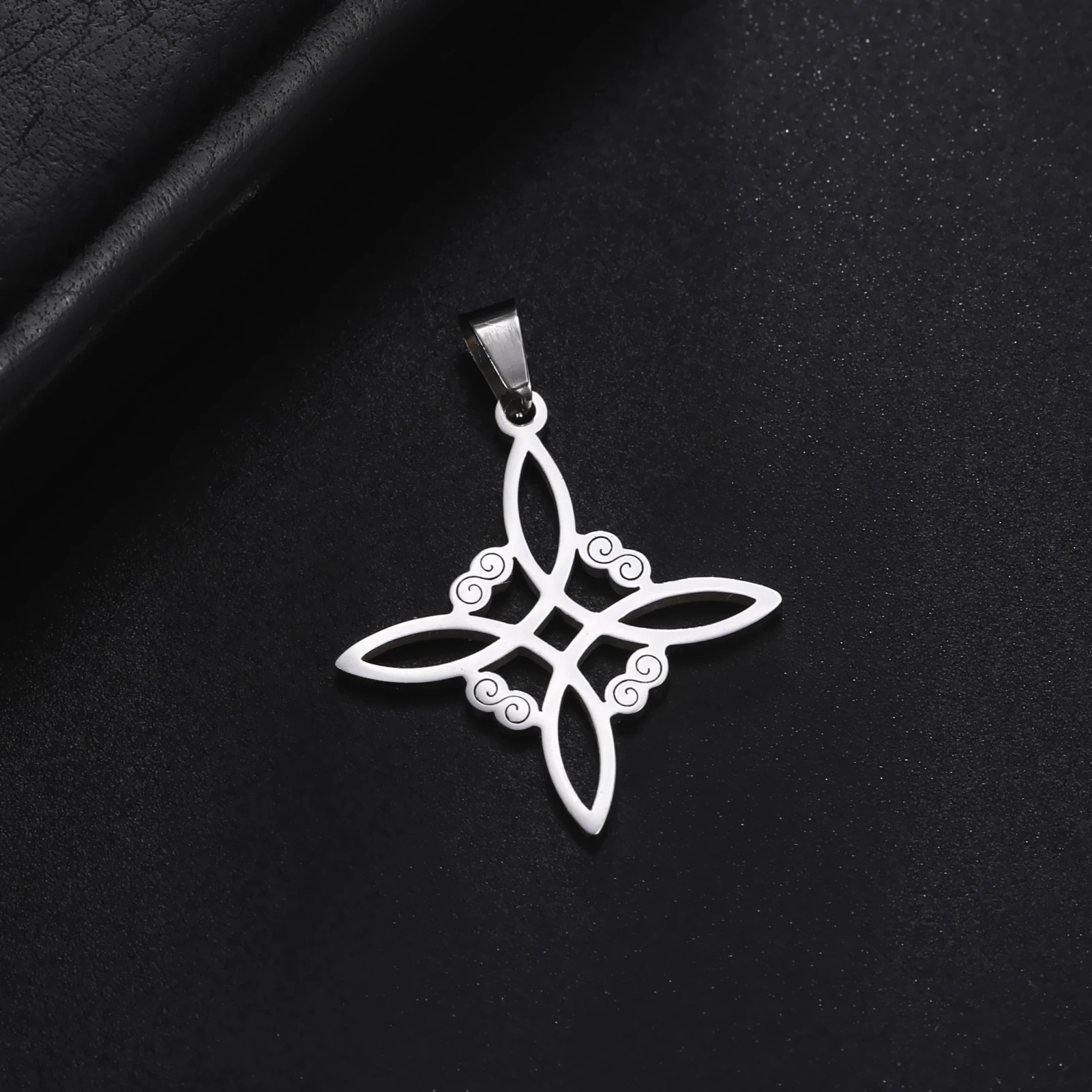 Witch Knot Pendant for Necklace Stainless Steel Celtic Knots Charms for Jewelry Making DIY Accessories Witchcraft Amulet