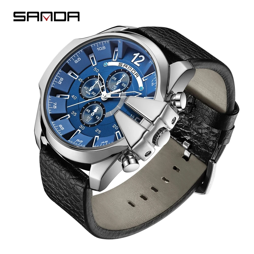 

2023 SANDA Top Brand Luxury Casual Quartz Men's Watch Business Clock Sports Wristwatches Waterproof Clock Cool Male reloj 5011