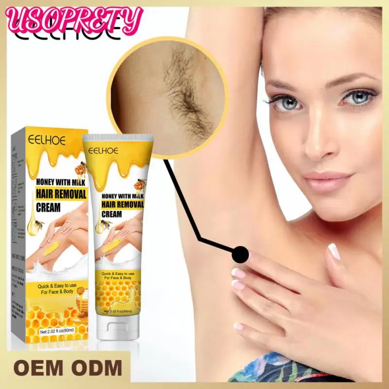 

Honey Milk Hair Removal Cream Painless Gentle Hair Remover Armpit Legs Arms Bikini Body Depilatory Cream Skin Care For Men Women