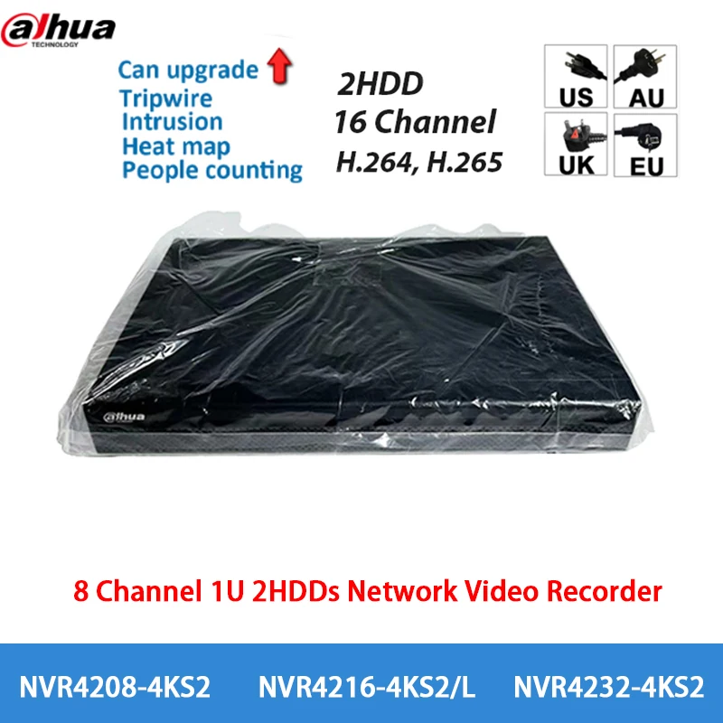 

Видеорегистратор Dahua NVR DVR 4K NVR4208-4KS2/L 8CH 16CH NVR4216-4KS2/L 32CH NVR4232-4KS2/L 2HDD P2P сетевой видеорегистратор для мониторинга безопасности