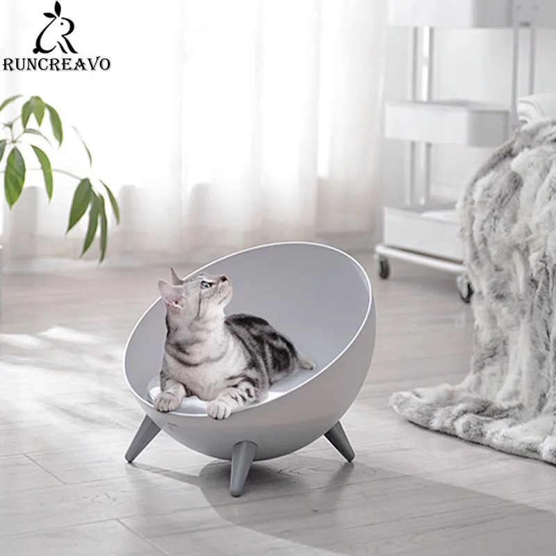 

Домик для кошек, Всесезонная универсальная полусферическая кровать для кошек, клетка для кошек, спальный коврик для кошек и собак, полузакр...