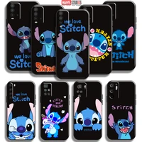 cute cartoon lilo stitch phone case for xiaomi poco x3 pro nfc x3 gt poco m3 m3 pro 5g f3 gt soft carcasa coque liquid silicon