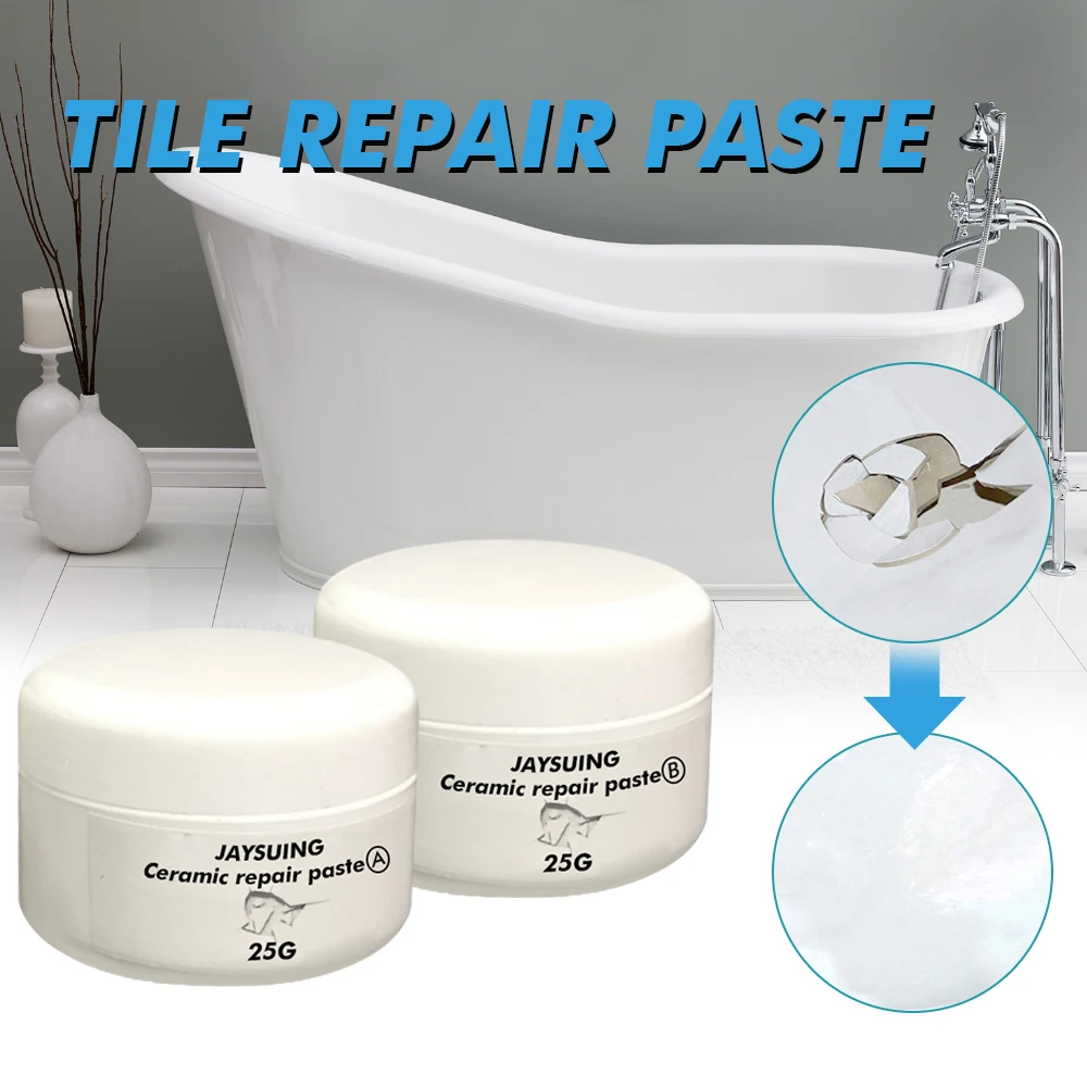 

30g Ceramic Repair Paste Effective Tile Reform White Tile Repair Agent Cream Repair Kit Strong Adhesive Home Floor Tiles Grout