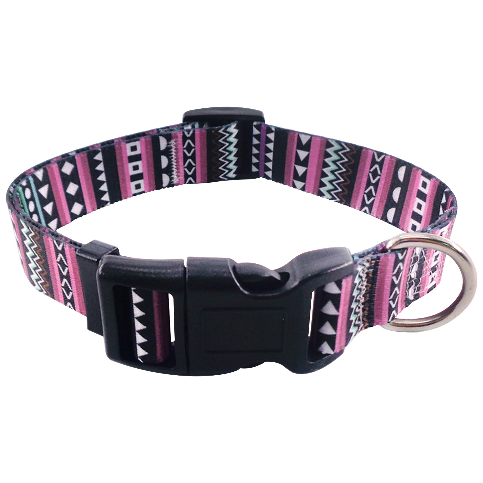

Outdoor Pet Cat Quick Release Floral Print Dog Collar Walking Ethnic Style Fashion Adjustable Length Durable Soft Cute D-Ring