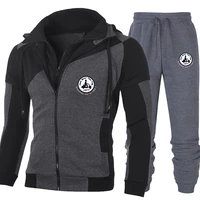 jott 2022 autumn and winter new mens zipper cardigan jacket pants jogging sports suit mens hip hop street jacket