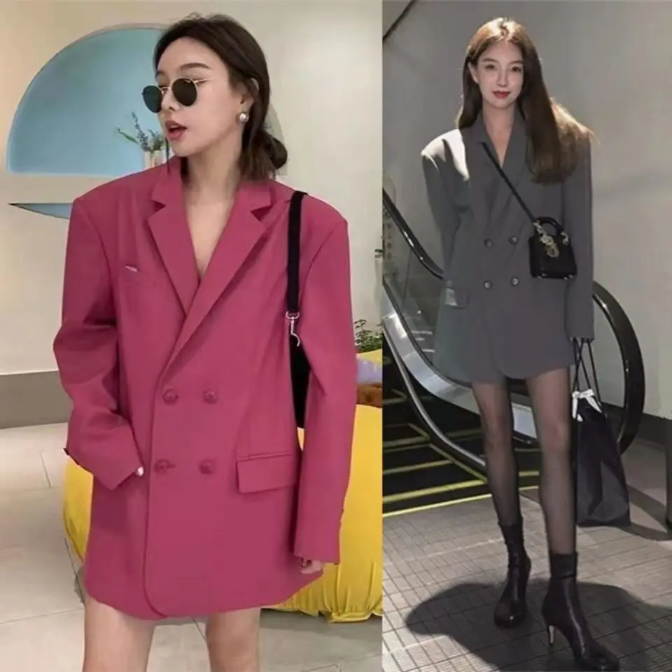 

Free Shipping Autumn Winter New Korean Loose Casual Suit Coat Women Street Fried Student Suit Jakets Coats