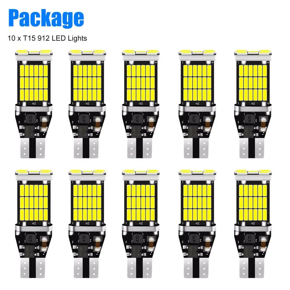 

10 шт., Автомобильные стоп-сигналы T15 W16w