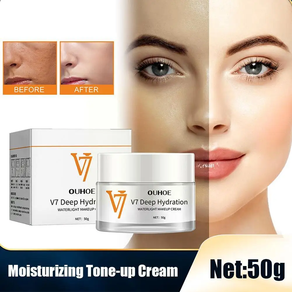 

50g Beauty V7 Water Light Lazy Concealer Cream Egg Product Moisturizing Cream Baby Whitening Skin Care E2T4