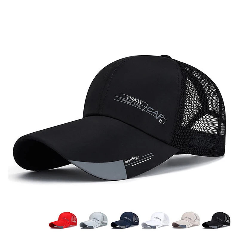 

Dry Running Baseball Summer Mesh 6 Colors Gorras Cap Cap Visor Mens Hat Sport Cool Fashion Hot Quick Outdoor Popular New