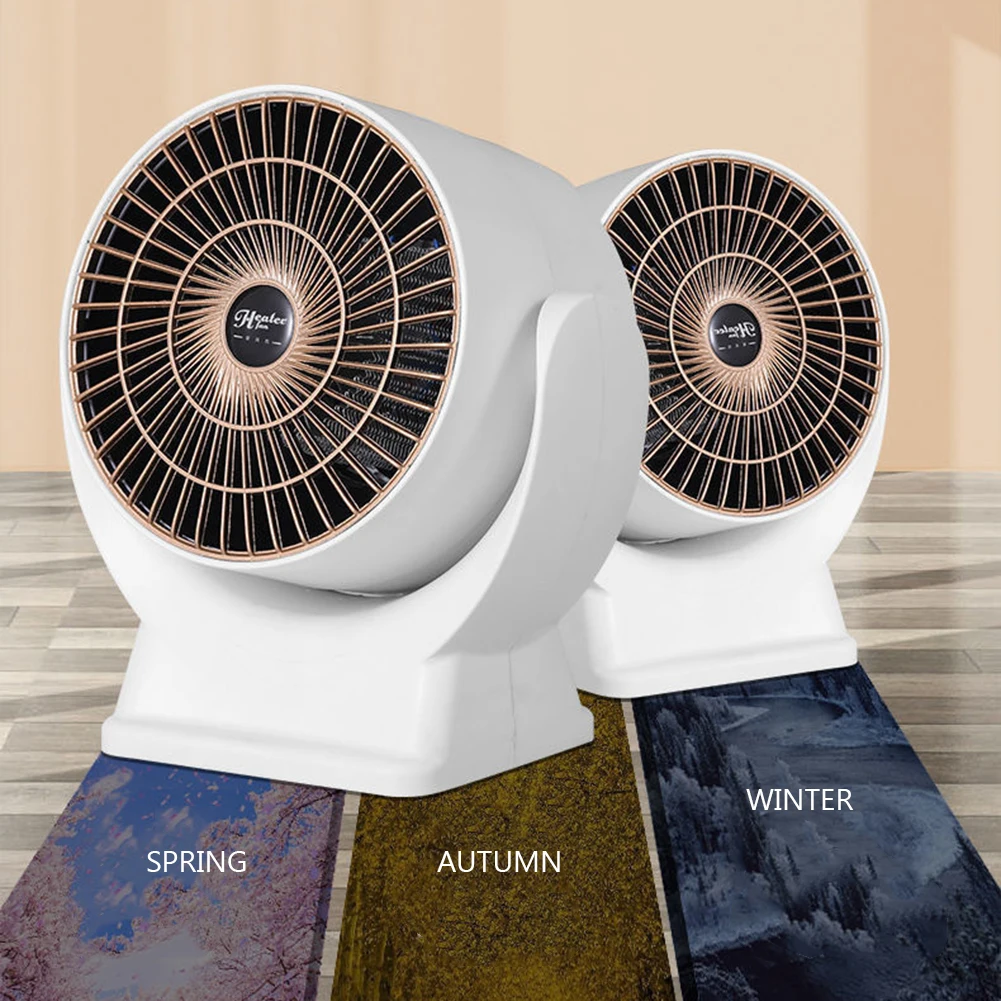 

Desktop Heater Fan Energy-Saving Mini Electric Warmer Machine Small Appliances Spiral Blade for Personal Space Room Desk