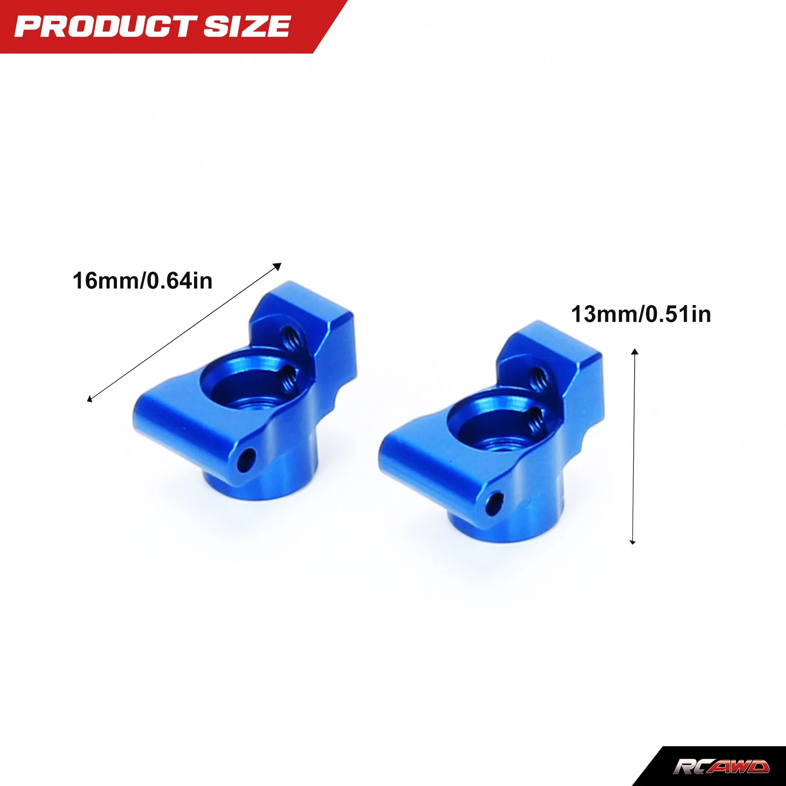 Задняя Ступица автомобиля RCAWD из сплава Mini-T 2 0 Mini-B для Losi 1/16 mini-B 1/18 mini-T 2WD