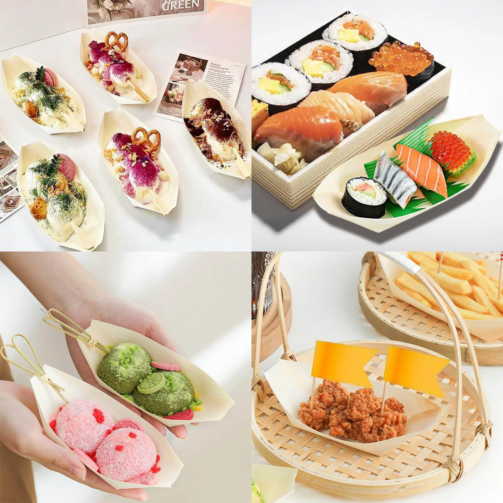 100 шт. пищевые миски Sush для сосисок чипсов суши