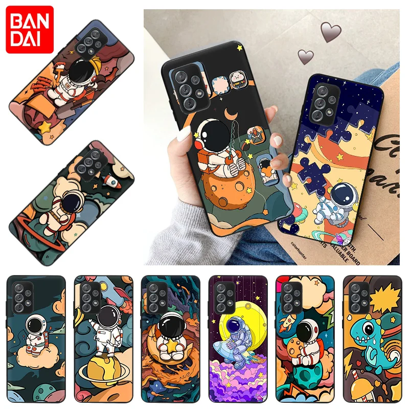 

Phone Case For Samsung A53 A33 A23 A13 A73 A52 Cute Astronaut Soft Galaxy A22 A72 A32 A42 A71 A51 A41 A31 A21S A12 A11 S9 Cover