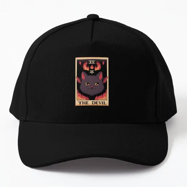 

The Devil Cat Tarot Card Baseball Cap Hat Czapka Solid Color Mens Printed Snapback Outdoor Women Casual Sport Casquette Bonnet