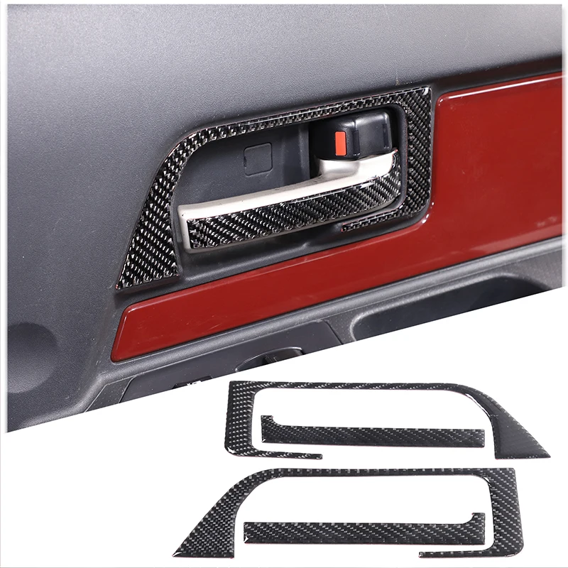 

For Toyota FJ Cruiser 2007-2021 Soft Carbon Fibre Inner Door Handle Door Bowl Trim Sticker Car Accessories