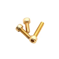 5 50pcs cap head socket screw grade 12 9 din912 allen key bolts screws alloy steel titanium plating gold metric m2 m2 5 m3 m4 m5