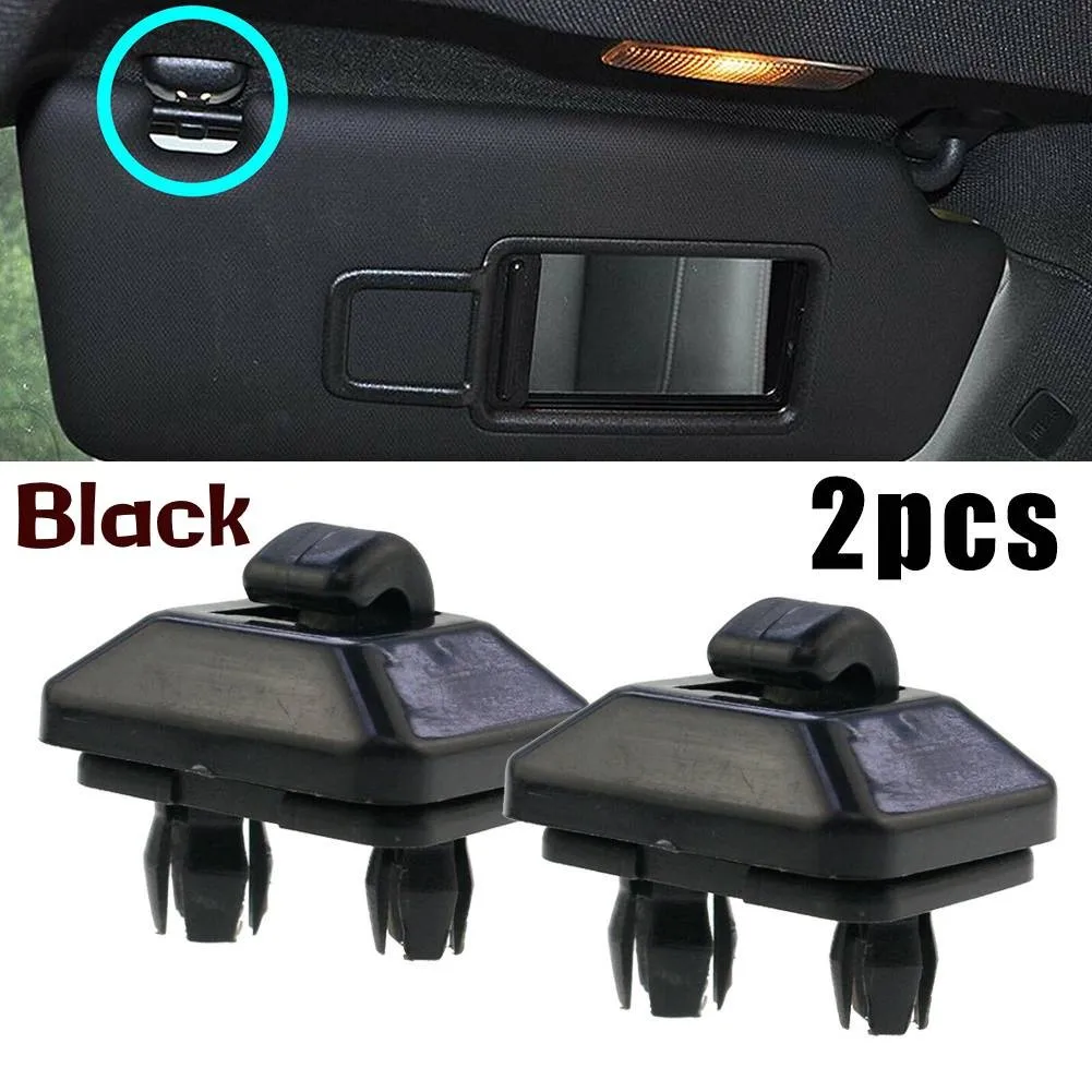 

2x Brand New Sun Visor Clip Hook Bracket Interior Sunshade Accessories For A3 A4 Q5 A7 B6 B7 S4 S5 8U0857562A Black