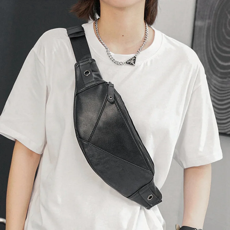 New Korean Version Men's Chest Bag, Casual Waist Bag, Men's Bag, Fashionable And Trendy Backpack, Waterproof Shoulder Bag