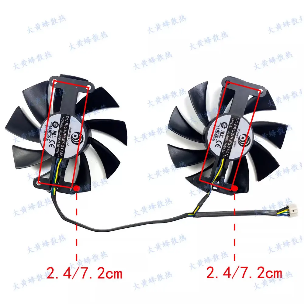 Вентилятор охлаждения для видеокарты DATALAND RX580 X-Serial War пластина 09215b12h